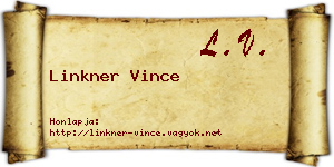 Linkner Vince névjegykártya